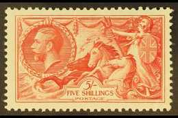 1934 5s Bright Rose-red Re-engraved Seahorse, SG 451, Fine Mint, Good Centering, Small Corner Crease Not Detracting, Ver - Ohne Zuordnung