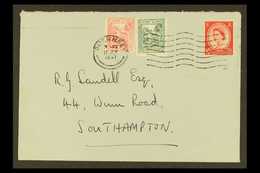 HERM ISLAND 1957 (11 July) Cover To Southampton Bearing GB 2½d Plus Herm Island 4 Doubles & 8 Doubles, Tied By Guernsey  - Sonstige & Ohne Zuordnung