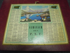 CALENDRIER 1962 POSTES PTT - Paysage De Montagnes  - Oberthur - - Big : 1961-70