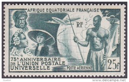 Détail De La Série - Anniversaire De L'U.P.U. ** AEF N° PA 54 - 1949 75e Anniversaire De L'UPU