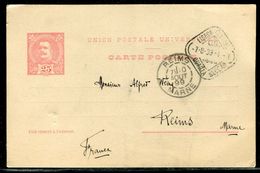 Portugal - Entier Postal De Lisbonne Pour Reims En 1899 - Ref D20 - Interi Postali