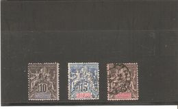 NOUVELLE CALEDONIE LOT N° 45/46/48  OBLITERE  DE 1892/ - Used Stamps