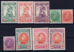 Belgium: OBP 126 - 134 MH/* Flz/  Charniere Red Cross   Nr 134 Has A Spot - 1914-1915 Cruz Roja