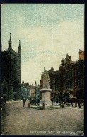 RB 1182 - Early Postcard - Queen Victoria Statue & St Laurences Church Reading - Berkshire - Reading