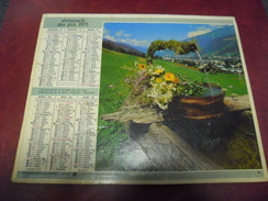 CALENDRIER 1975 POSTES PTT - PAU (64) Et MORZINE (74) - Oberthur - Plan De L'eure Et Loir (28) - Grand Format : 1971-80