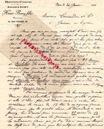 21- DIJON- RARE LETTRE MANUSCRITE SIGNEE AUGUSTE HENRI REMY - REPRESENTATION COMMERCIALE- 22 RUE FEVRET-1896 - 1800 – 1899
