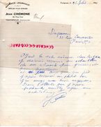 43- YSSINGEAUX- RARE LETTRE MANUSCRITE SIGNEE JEAN CREMONE-20 PLACE FOCH- TABACS JOURNAUX -TABAC 1950 - Agriculture