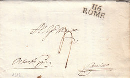 France Italia Dept Conquis Rome Entier 116 ROME Roma Pour Circondario Di Viterbo 1812 (q31) - 1792-1815: Conquered Departments