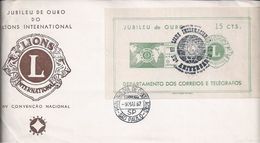 Gold Jubilee Of Lions International 1967.Block Brazil.Goldjubiläum Der Lions International 1967.Block Brasil.3scn.Rare. - Rotary, Club Leones