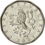 Monnaie, République Tchèque, 2 Koruny, 2001, SUP, Nickel Plated Steel, KM:9 - Tchéquie