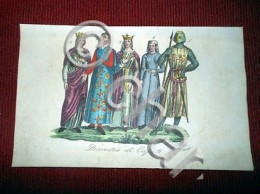Stampa Storia Personaggi Francia - Dinastia Dè Capeti - Incisore G A. Sasso 1800 - Prenten & Gravure