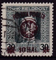 POLAND 1918 Lublin Violet Overprint Fi 22b Used - Gebruikt