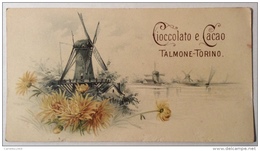 CIOCCOLATO E CACAO TALAMONE TORINO CM.14X7,5 - Advertising