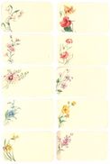 Lot 18 Cartes Signées De Goël, Peintes à A Main, Fleurs Diverses - Cartes De Visite