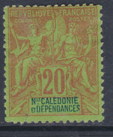 Nlle Calédonie N° 47 (.)  Type Groupe  : 20 C. Brique Sur Vert, Neuf Sans Gomme Sinon TB - Neufs