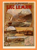 Z132,Anton Reckziegel,Repro Affiche Compagnie Générale De Navigation Lac Léman 1900,1262,Dents Du Midi,GF, Non Circulée - St. Anton