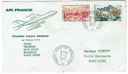 485 Oblitération Paris Aviation Etranger A   Air France  Hong Kong - 1960-.... Covers & Documents