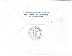 239 Oblitération 94 Orly Aérogare Val De Marne  1969 Postale De Nuit - 1960-.... Briefe & Dokumente