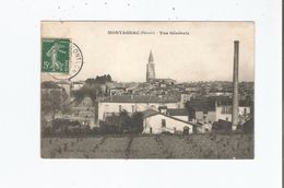 MONTAGNAC (HERAULT) VUE GENERALE (PANORAMIQUE AVEC EGLISE CHEMINEE HABITATIONS) 1908 - Montagnac