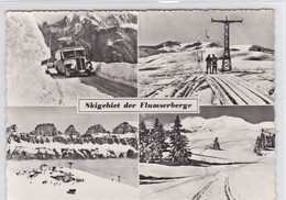 Skigebiet Der Flumserberge, 4 Ansichten. Skilift. Postauto - Flums