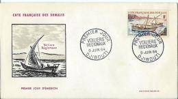 COTE DES SOMALIS 1964 - YT N° 321 FIRST DAY COVER - Lettres & Documents