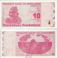 Simbabwe Pick-Nr: 94 Bankfrisch 2009 10 Dollars - Simbabwe