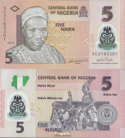 Nigeria Pick-Nr: 38b Bankfrisch 2009 5 Naira - Nigeria