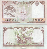 Nepal Pick-Nr: 70 Bankfrisch 2012 10 Rupees - Népal