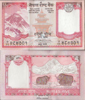 Nepal Pick-Nr: 60a, Signatur 17 Bankfrisch 2008 5 Rupees - Nepal