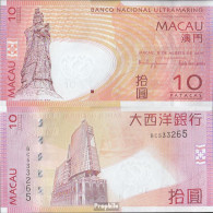 Macau Pick-Nr: 80b Bankfrisch 2010 10 Patacas - Macau