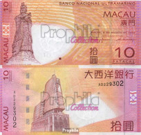 Macau Pick-Nr: 80a Bankfrisch 2005 10 Patacas - Macau