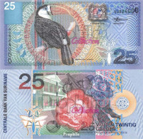 Suriname Pick-Nr: 148 Bankfrisch 2000 25 Gulden Vogel - Surinam