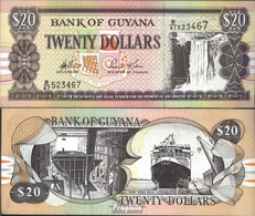 Guyana Pick-Nr: 30d, Signatur 13 Bankfrisch 1996 20 Dollars - Guyana