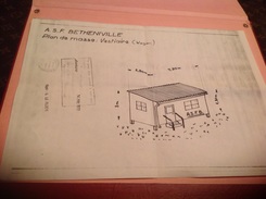 Plan De Masse Vestiaire Wagon Betheniville 1977 Ministère De L équipements - Other Plans