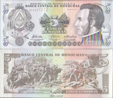 Honduras Pick-Nr: 91c Bankfrisch 2010 5 Lempiras - Honduras