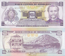 Honduras Pick-Nr: 90 (2010) Bankfrisch 2010 2 Lempiras - Honduras