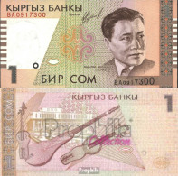Kirgisistan Pick-Nr: 15a Bankfrisch 1999 1 Som - Kyrgyzstan