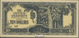 Malaysia Pick-Nr: M7c Bankfrisch 1944 10 Dollars - Maleisië