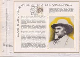 Carte Max CEF Soie 2015 Société De Langue Et De Littérature Wallonnes - 1981-1990