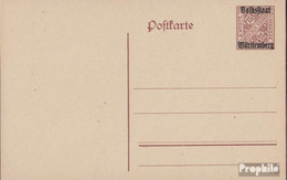 Württemberg DP52 Dienstpostkarte Ungebraucht 1920 Ziffer Mit Aufdruck - Other & Unclassified