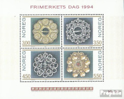 Norwegen Block21 (kompl.Ausg.) Postfrisch 1994 Trachtensilber - Blokken & Velletjes