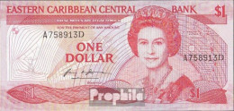 Vereinte Karibische Staaten Pick-Nr: 17a, Suffix Letter A Bankfrisch 1985 1 Dollar - Caraïbes Orientales