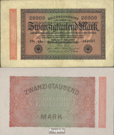 Deutsches Reich Pick-Nr: 84j Wz. Wellen Bankfrisch 1923 20.000 Mark - 20000 Mark