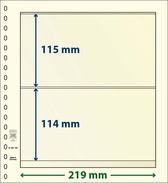 Lindner DT802208P LINDNER DT Blank Page With 2 Pockets - Pack Of 5 - Blank Pages