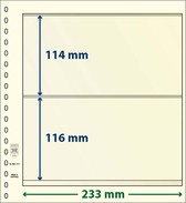 Lindner DT802212P LINDNER DT Blank Page With 2 Pockets - Pack Of 5 - Blankoblätter