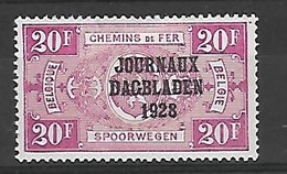 OCB Nr JO18 AVEC Charnière (tres Faible) MET Scharnier (zeer Licht) - Newspaper [JO]