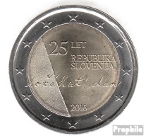 Slowenien 2016 Stgl./unzirkuliert Auflage: 1 Mio. Stgl./unzirkuliert 2016 2 Euro 25 Jahre Unabhängigkeit - Slovénie