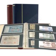 Bank Note Album Diplomat, Incl. 20 Stock Sheets Fo-102 Blue - Supplies And Equipment