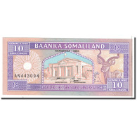 Billet, Somaliland, 10 Shillings = 10 Shilin, 1996, 1996-05-18, KM:15, NEUF - Somalia