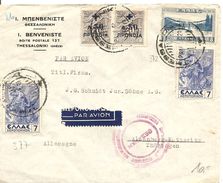 Griechenland, Greece, 1938, Airmail Cover,  To Switzerland, See Cans! - Lettres & Documents